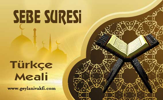 Sebe Suresi Meali